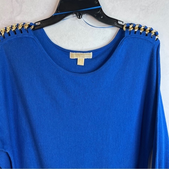 [MK] Almalfi Blue Gold Chain Sweater - Picture 2 of 3